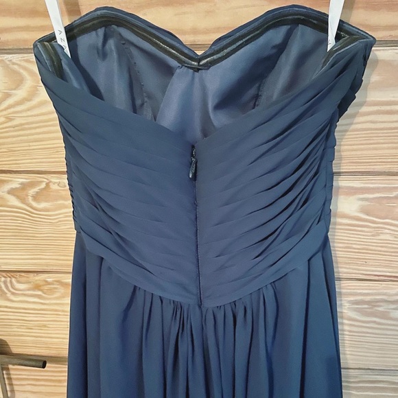 Azazie Yazmin Dark Navy bridesmaid dress - size 34 bust, 27.5 waist, 37.5 hips - Picture 7 of 12